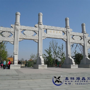 五門沖天柱石雕牌坊