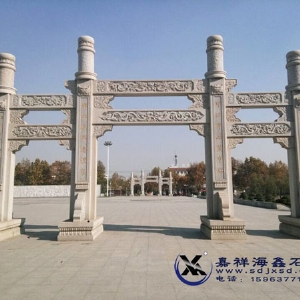 三門沖天柱石雕牌坊